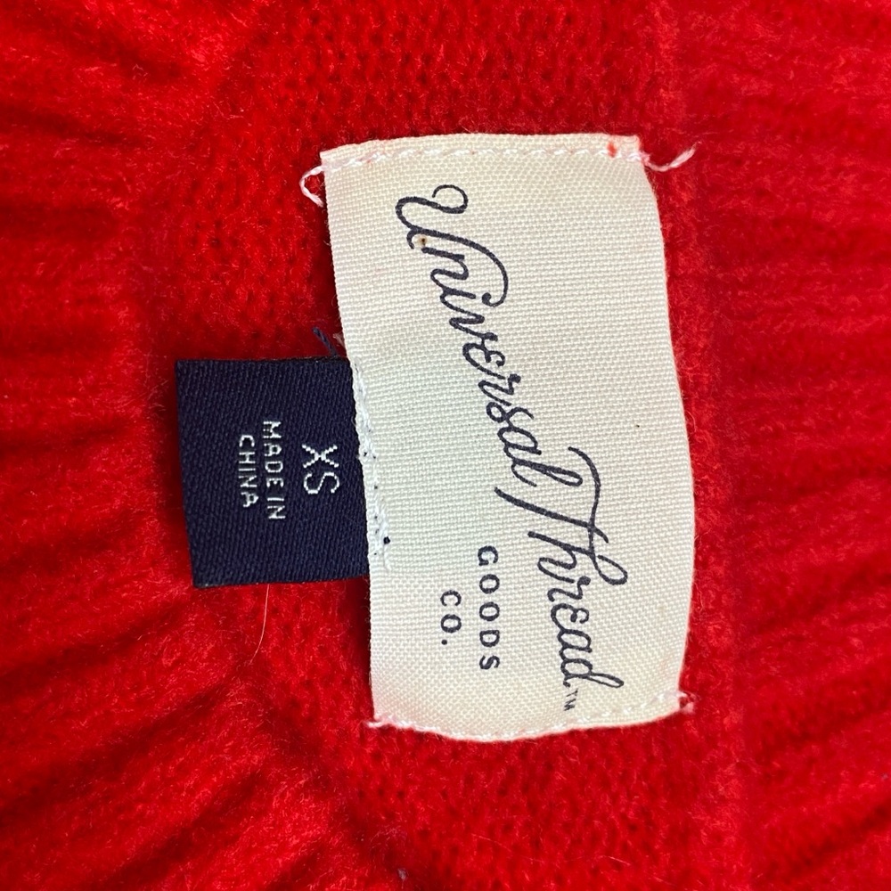 Universal Thread Bright Red Crew Neck Sweater - image 2